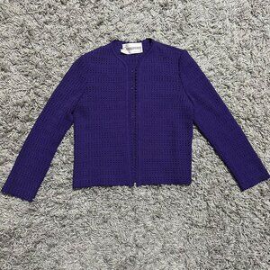 Vintage 90s Crochet Coquette Cardigan Size M
